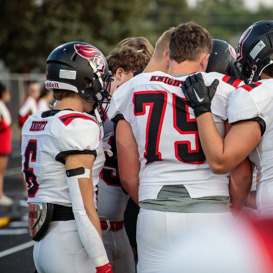 a group of football players